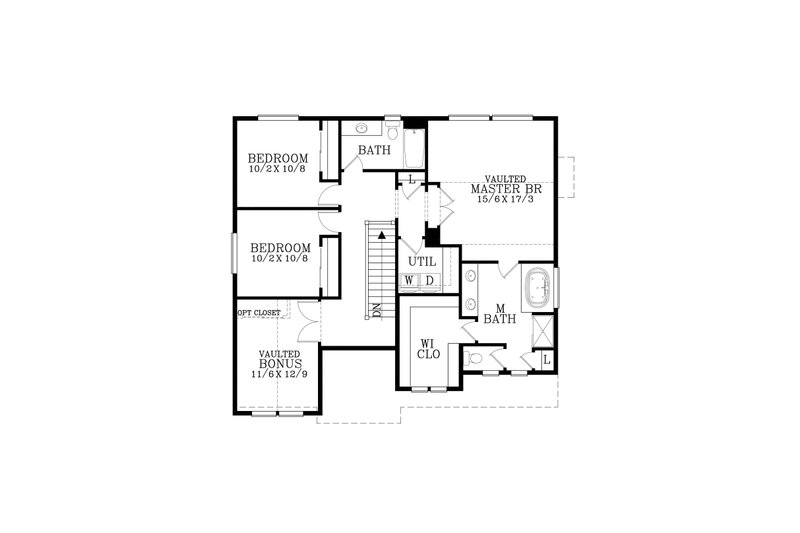 House Design - Floor Plan - Upper Floor for Craftsman House Plan #53-673 - 5 bed, 2.5 bath