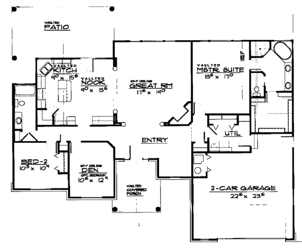 Home Plan - Country Floor Plan - Main Floor Plan #308-276