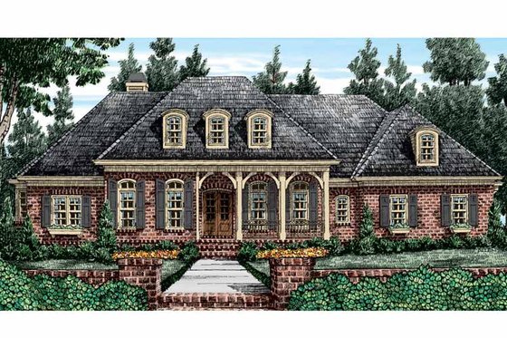 Exterior - Front Elevation 7 for Country House Plan #927-409 - 4 bed, 3.5 bath
