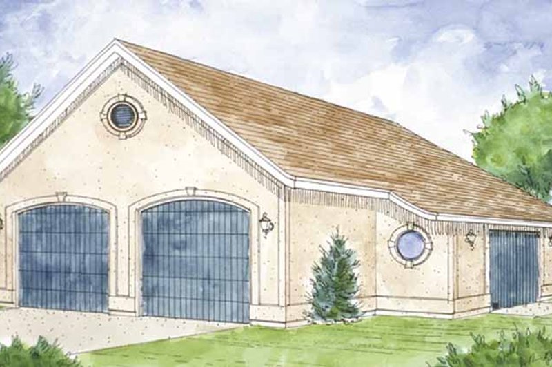 Architectural House Design - Mediterranean Exterior - Front Elevation Plan #410-3603