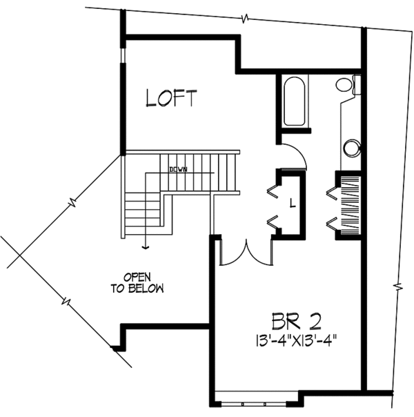 House Blueprint - Prairie Floor Plan - Upper Floor Plan #320-1157