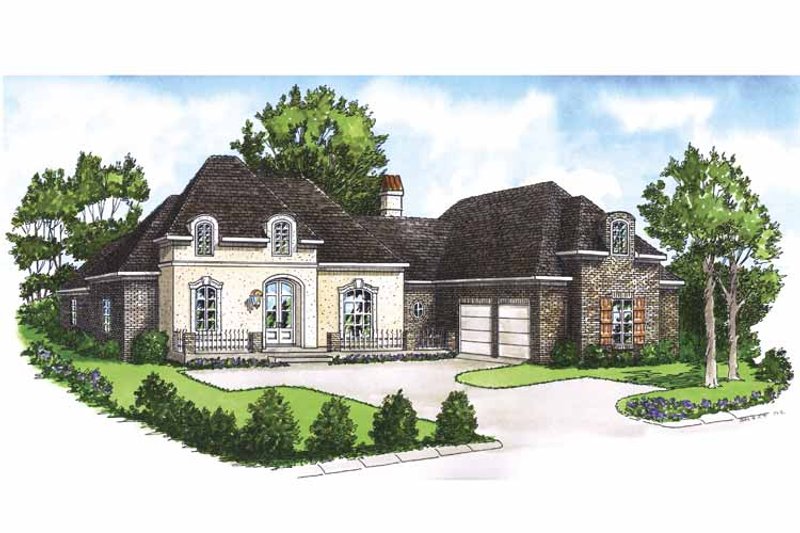 Home Plan - Exterior - Front Elevation 3 for Country House Plan #15-383 - 4 bed, 3.5 bath