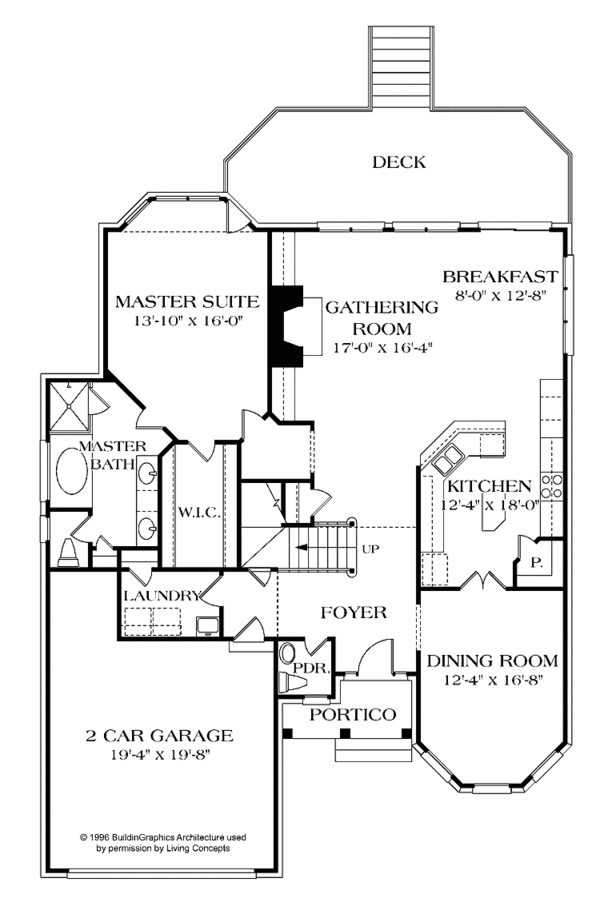 Architectural House Design - Traditional Floor Plan - Main Floor Plan #453-399
