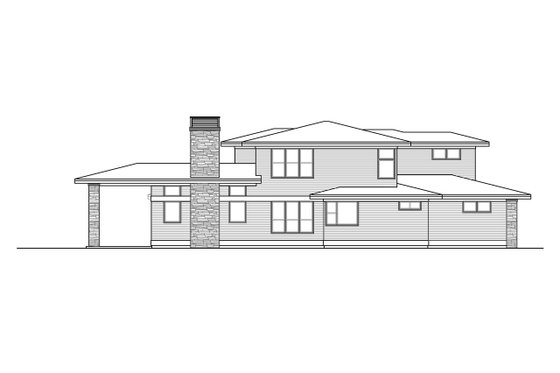 Exterior - Other Elevation for Contemporary House Plan #124-1112 - 3 bed, 3 bath