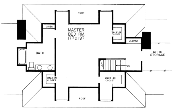 House Blueprint - Country Floor Plan - Upper Floor Plan #72-498
