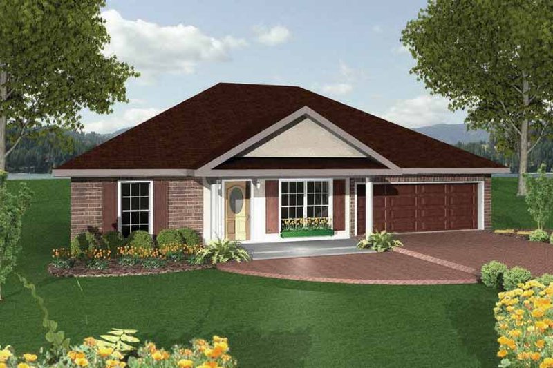 Dream House Plan - Ranch Exterior - Front Elevation Plan #44-206
