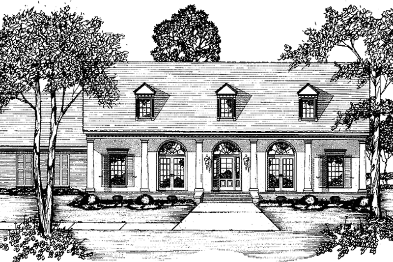 Home Plan - Classical Exterior - Front Elevation Plan #36-540