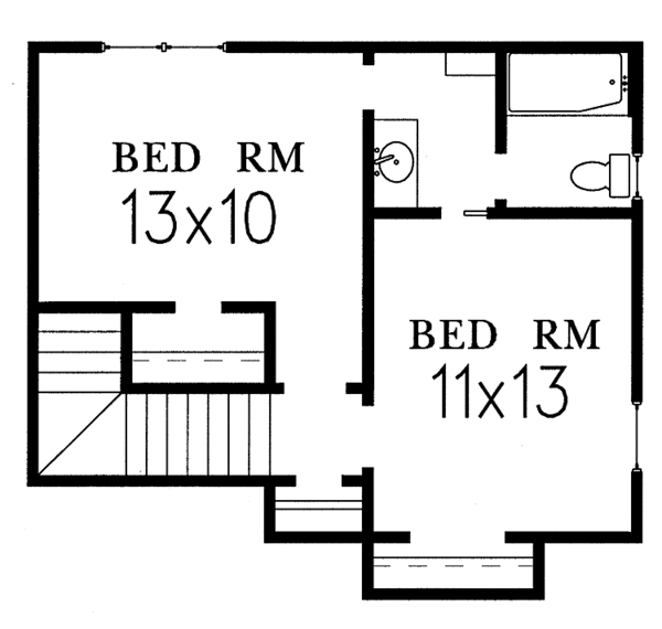 Dream House Plan - Traditional Floor Plan - Upper Floor Plan #15-343