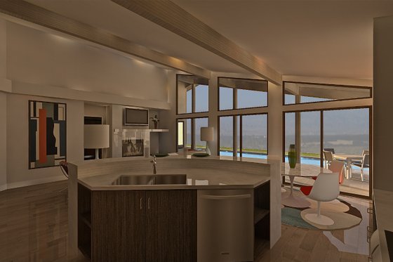 Interior - Kitchen for Ranch House Plan #489-1 - 3 bed, 2 bath