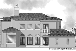 Exterior - Rear Elevation for Mediterranean House Plan #930-59 - 5 bed, 3.5 bath
