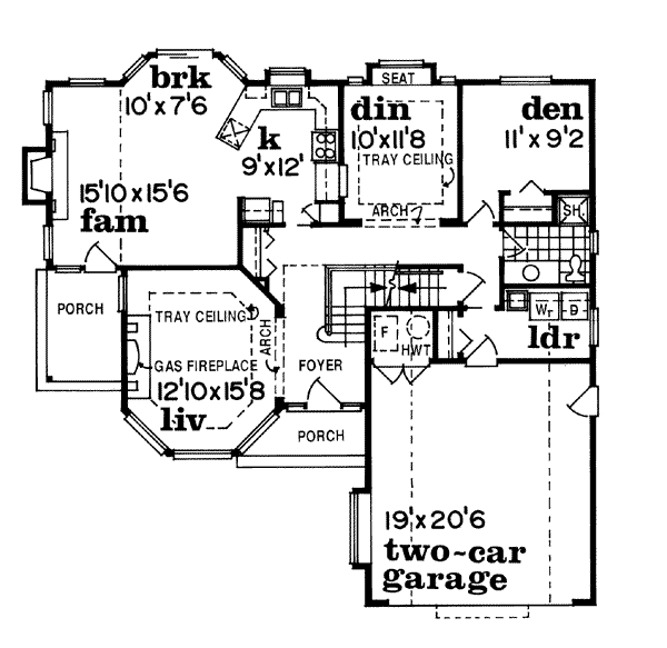 Traditional Floor Plan - Main Floor Plan #47-481