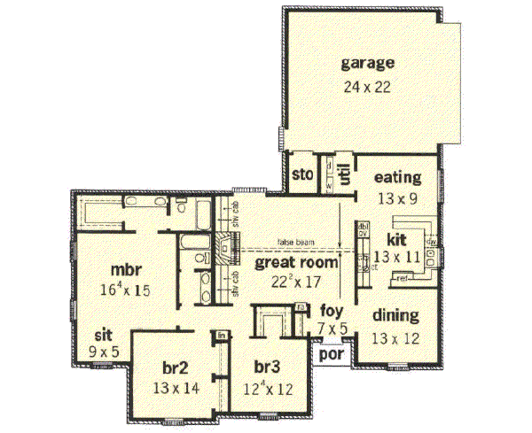 Traditional Floor Plan - Main Floor Plan #16-140