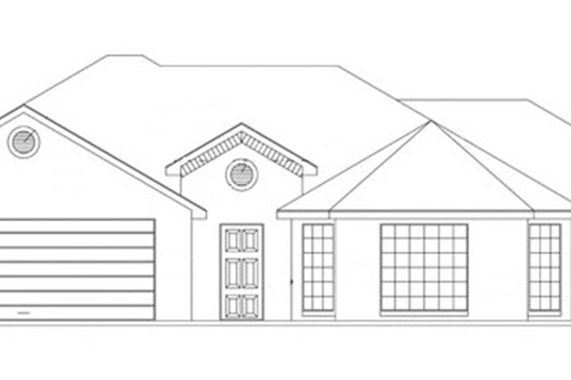 House Blueprint - Exterior - Front Elevation 6 for Ranch House Plan #1061-11 - 3 bed, 2 bath