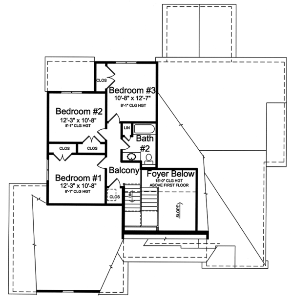 Dream House Plan - Country Floor Plan - Upper Floor Plan #46-867