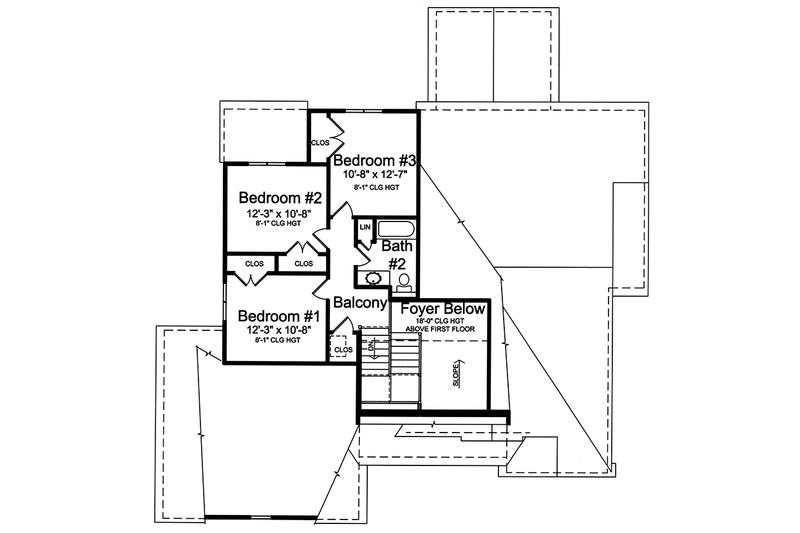Home Plan - Floor Plan - Upper Floor for Country House Plan #46-867 - 4 bed, 2.5 bath