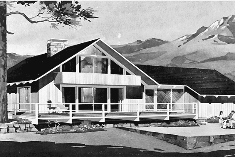 House Blueprint - Contemporary Exterior - Front Elevation Plan #72-524