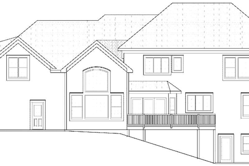 Home Plan - Exterior - Rear Elevation for Classical House Plan #328-442 - 4 bed, 3.5 bath