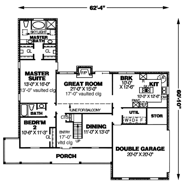 Dream House Plan - Country Floor Plan - Main Floor Plan #34-266