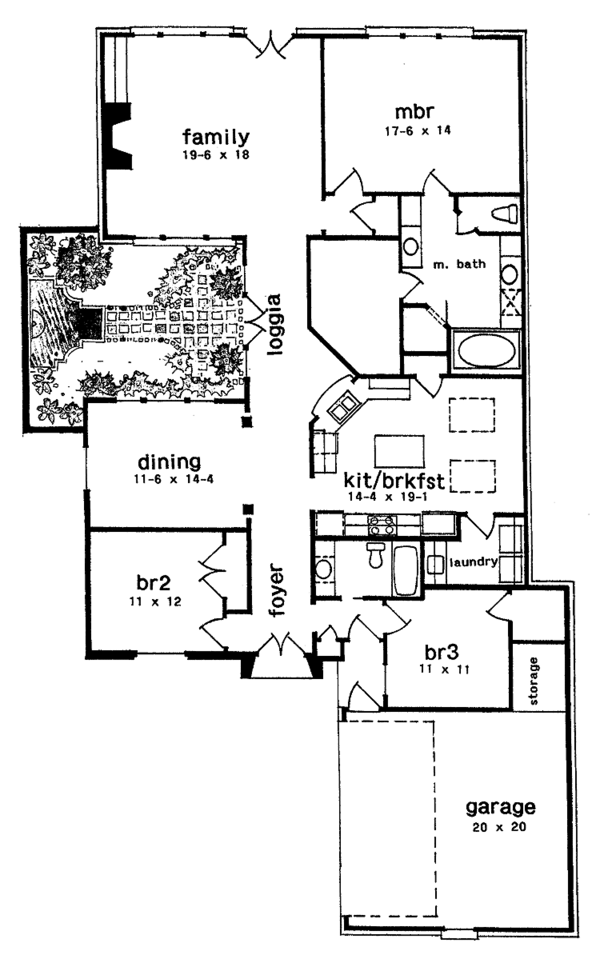 Dream House Plan - Country Floor Plan - Main Floor Plan #301-152