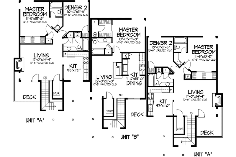 Home Plan - Floor Plan - Upper Floor for Country House Plan #320-1154 - 1 bed, 2 bath