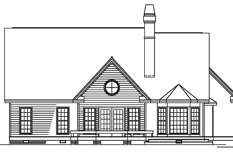 Home Plan - Exterior - Rear Elevation for Country House Plan #929-154 - 3 bed, 2.5 bath