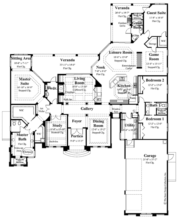 Dream House Plan - Classical Floor Plan - Main Floor Plan #930-303