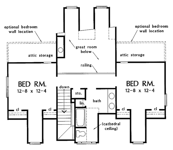 House Design - Country Floor Plan - Upper Floor Plan #929-278