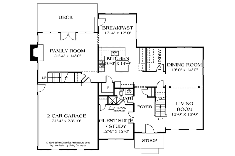Dream House Plan - Floor Plan - Main Floor for Traditional House Plan #453-411 - 4 bed, 4 bath