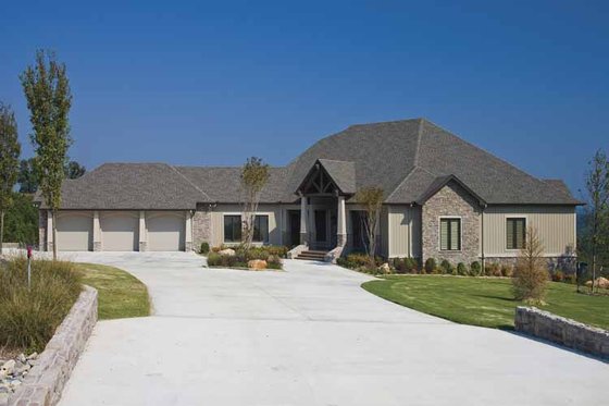 Exterior - Front Elevation 3 for Traditional House Plan #17-3302 - 4 bed, 4.5 bath