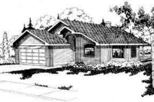 Ranch Exterior - Front Elevation Plan #124-116