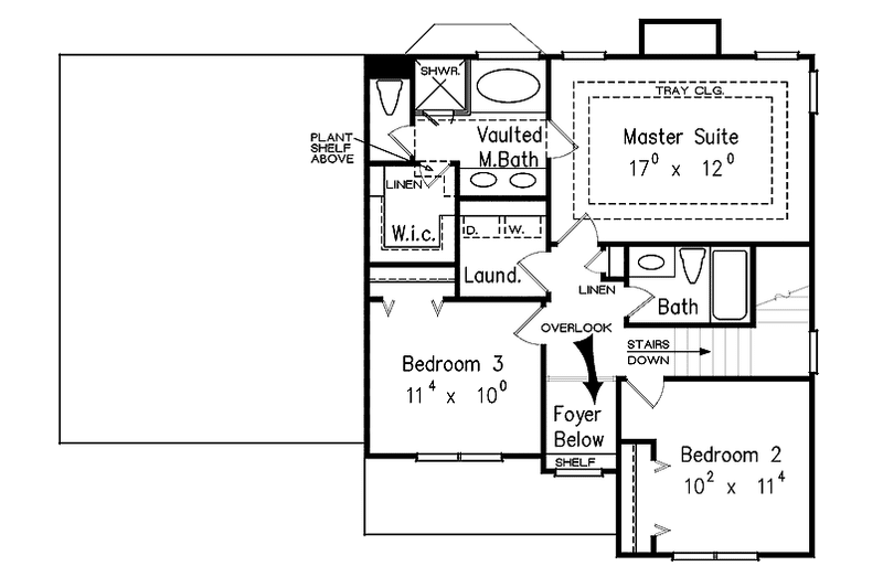 Dream House Plan - Floor Plan - Upper Floor for Colonial House Plan #927-45 - 3 bed, 2.5 bath