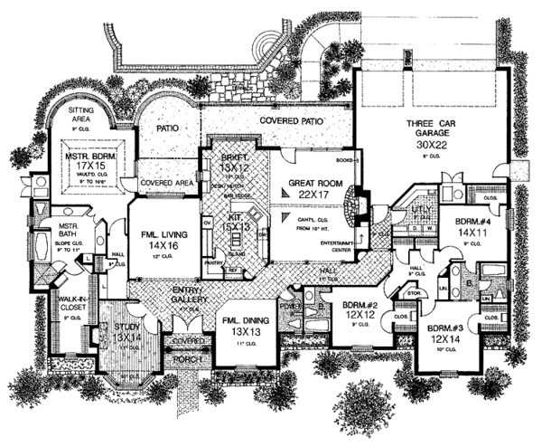 House Design - Country Floor Plan - Main Floor Plan #310-1168