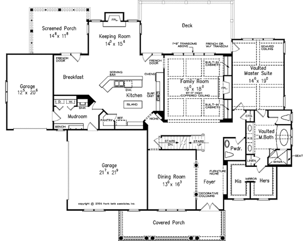 House Design - Country Floor Plan - Main Floor Plan #927-321