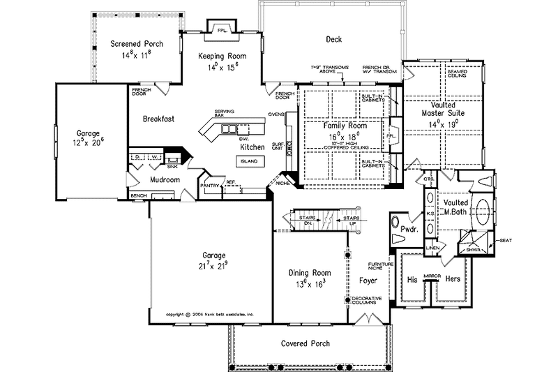 House Blueprint - Floor Plan - Main Floor for Country House Plan #927-321 - 4 bed, 3.5 bath