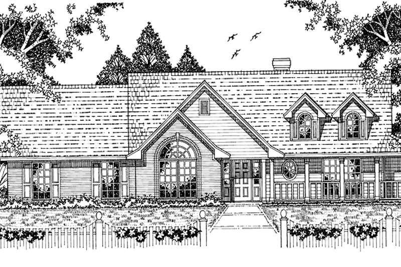 Home Plan - Country Exterior - Front Elevation Plan #42-430
