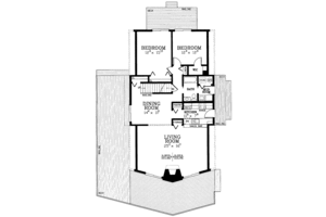 Floor Plan - Main Floor House Plan #72-1048 - 3 bed, 2 bath