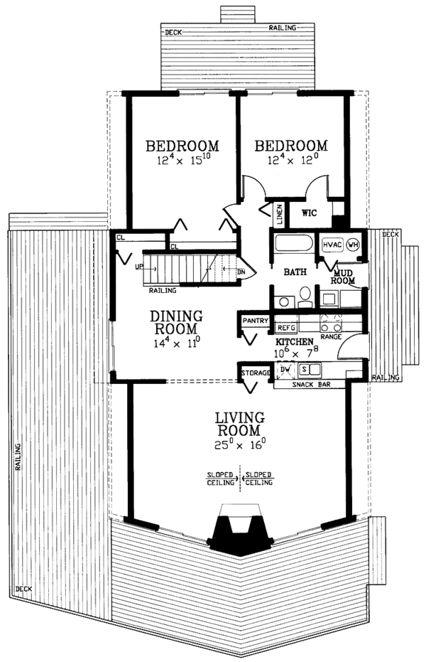 Dream House Plan - Floor Plan - Main Floor Plan #72-1048