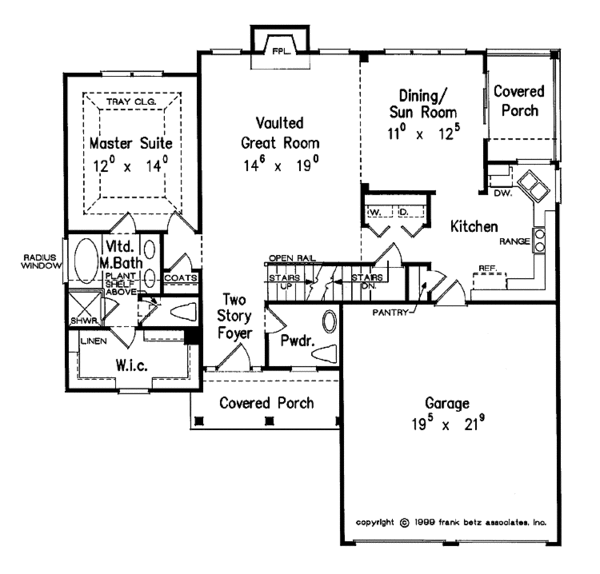 Colonial Floor Plan - Main Floor Plan #927-750