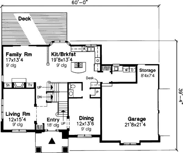 House Plan Design - Classical Floor Plan - Main Floor Plan #320-637