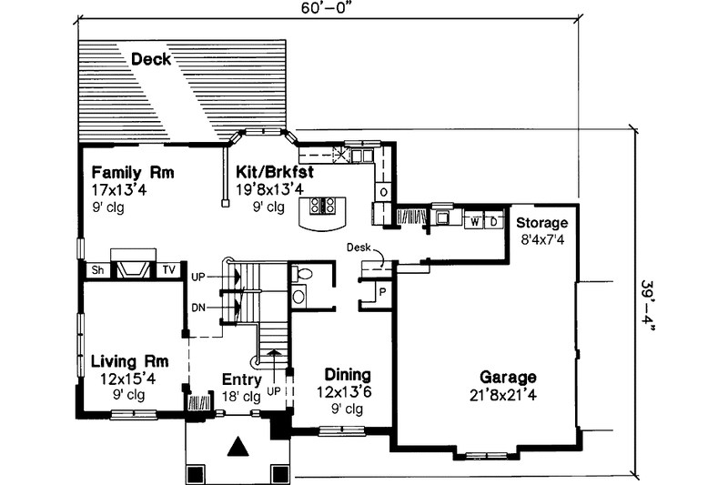 Home Plan - Floor Plan - Main Floor for Classical House Plan #320-637 - 4 bed, 3.5 bath