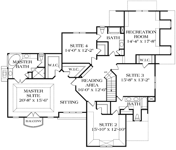 Dream House Plan - European Floor Plan - Upper Floor Plan #453-183