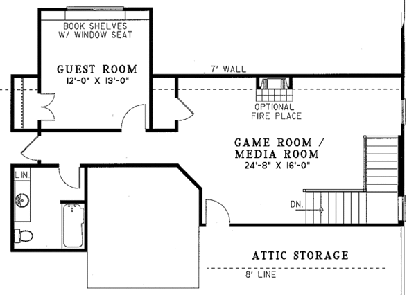 Home Plan - Country Floor Plan - Upper Floor Plan #17-3118