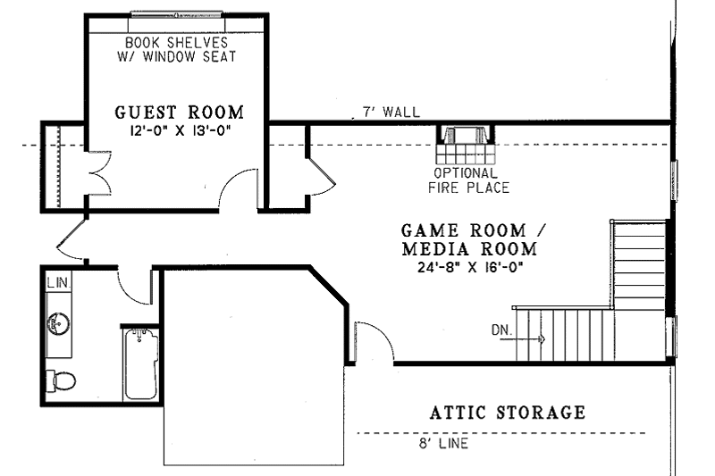 Home Plan - Floor Plan - Upper Floor for Country House Plan #17-3118 - 5 bed, 4 bath
