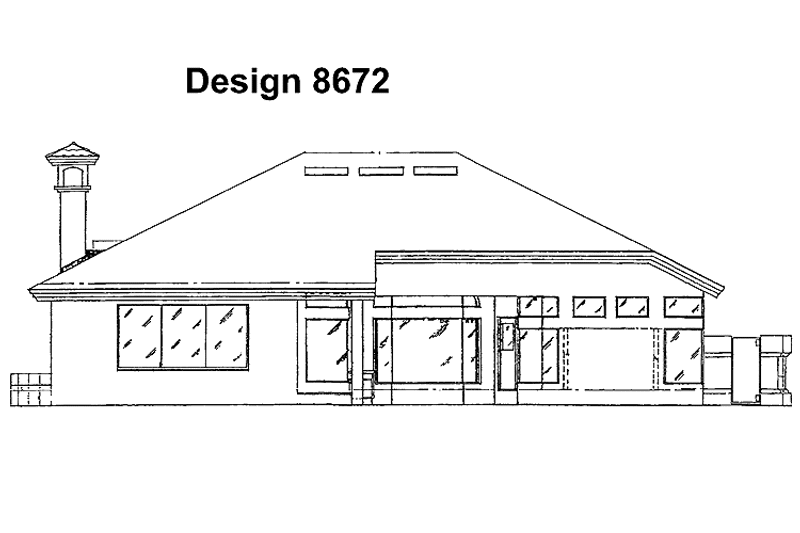 Home Plan - Exterior - Rear Elevation for Mediterranean House Plan #417-519 - 3 bed, 2.5 bath