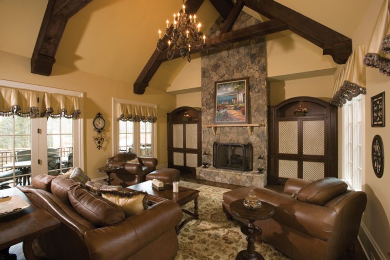 Home Plan - Interior - Family Room for European House Plan #453-593 - 4 bed, 4 bath