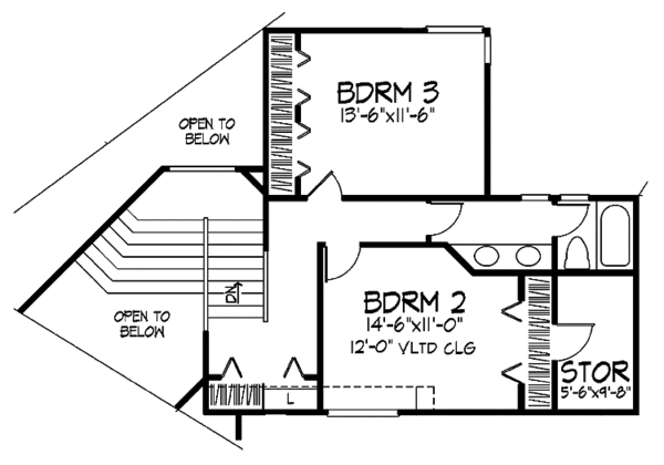 Home Plan - Contemporary Floor Plan - Upper Floor Plan #320-711