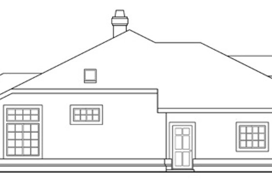 Exterior - Other Elevation for Mediterranean House Plan #124-412 - 4 bed, 2.5 bath