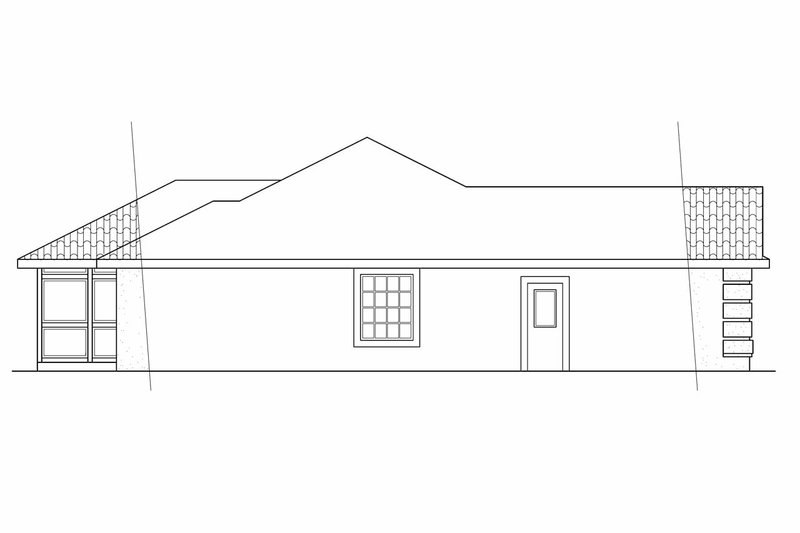Architectural House Design - Exterior - Other Elevation 2 for Mediterranean House Plan #124-1083 - 3 bed, 2 bath