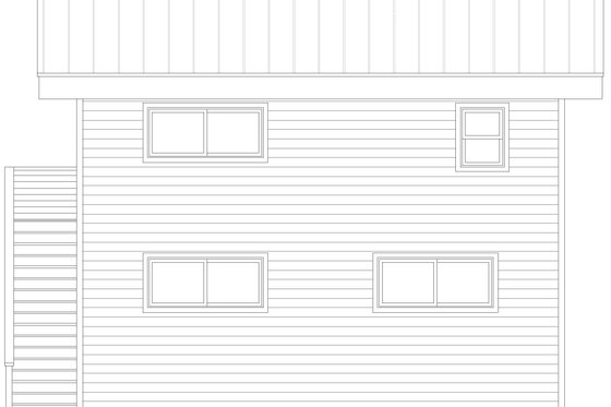 Exterior - Rear Elevation for Beach House Plan #932-1138 - 1 bed, 1 bath