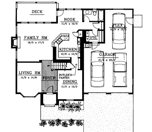 Colonial Floor Plan - Main Floor Plan #94-218